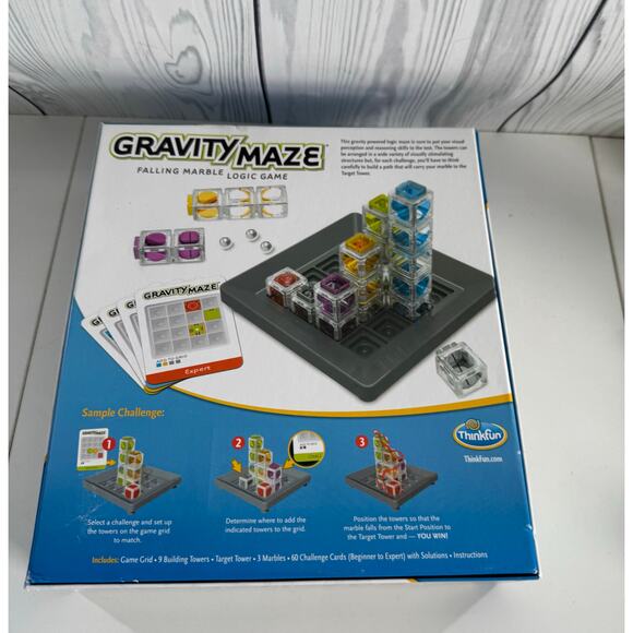 ThinkFun GRAVITY MAZE Falling Marble Logic Brain Game 2014 Complete - Picture 3 of 5